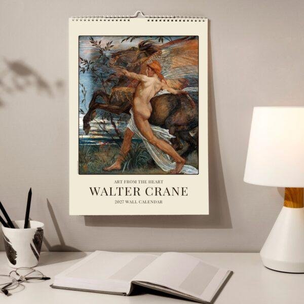 Walter Crane Wall Calendar – English Artist, Arts and Crafts Style, Semi-Glossy Paper