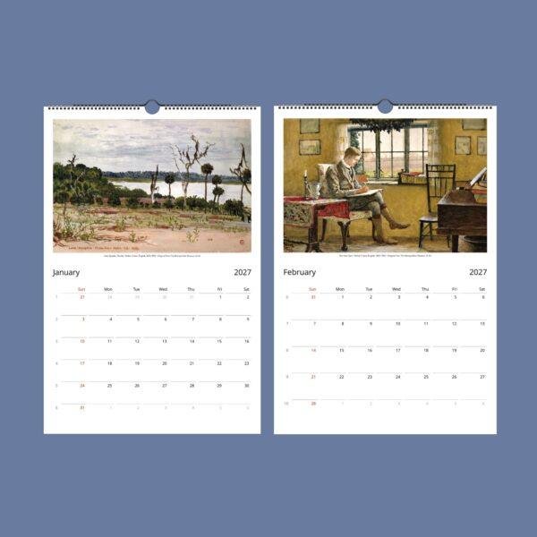 Walter Crane Wall Calendar – English Artist, Arts and Crafts Style, Semi-Glossy Paper