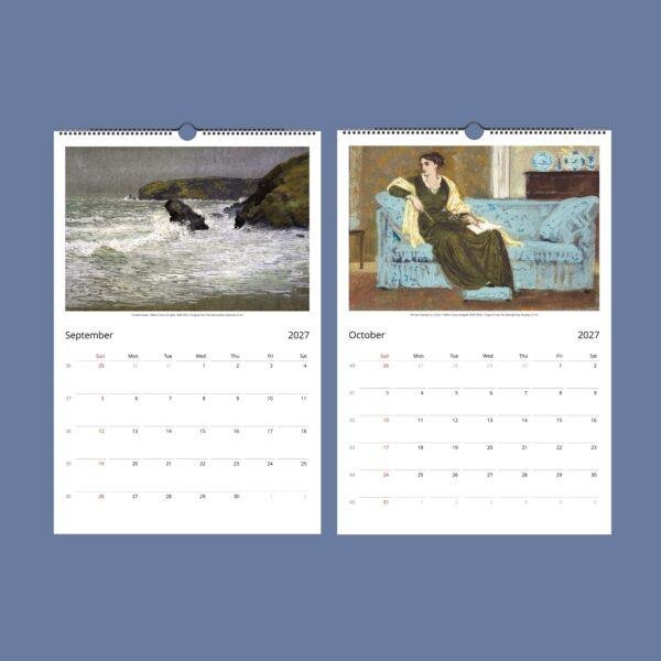 Walter Crane Wall Calendar – English Artist, Arts and Crafts Style, Semi-Glossy Paper