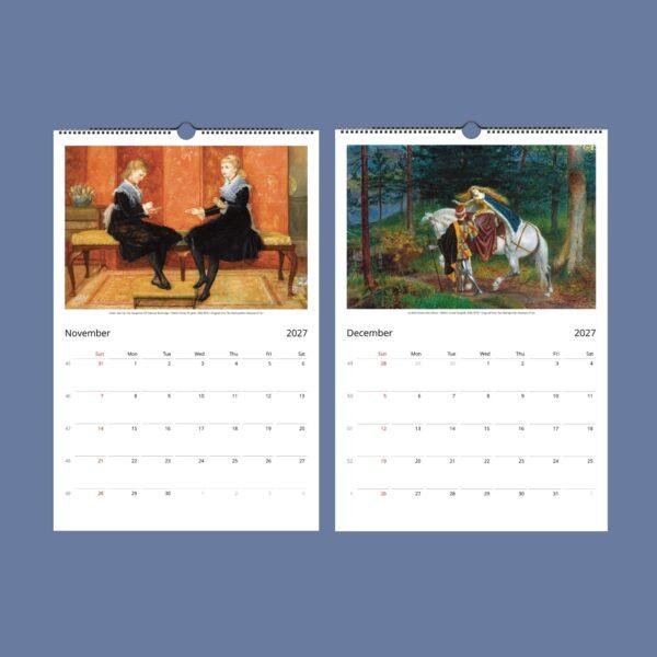 Walter Crane Wall Calendar – English Artist, Arts and Crafts Style, Semi-Glossy Paper
