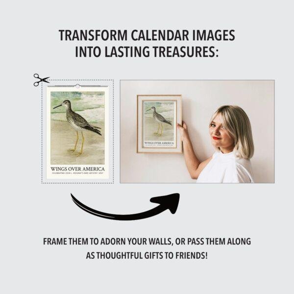 John Ridgway Wall Calendar – American Artist, Bird Artwork, Wildlife Gift, Semi-Glossy Paper