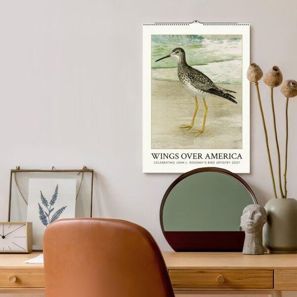 John Ridgway Wall Calendar – American Artist, Bird Artwork, Wildlife Gift, Semi-Glossy Paper