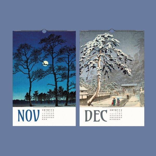 Kawase Hasui Wall Calendar - Japanese Woodblock Prints, Semi-Glossy Paper