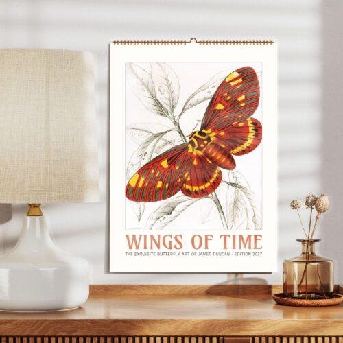 Butterfly Art Wall Calendar – Canadian Artist, James Duncan, Butterfly Art, Semi-Glossy Paper