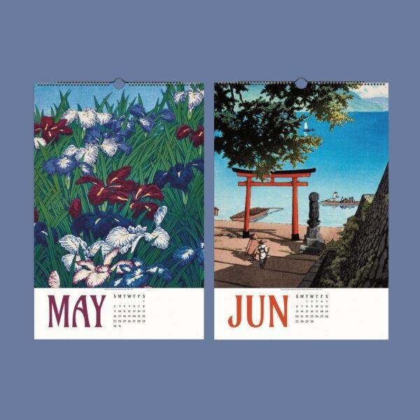 Kawase Hasui Wall Calendar - Japanese Woodblock Prints, Semi-Glossy Paper