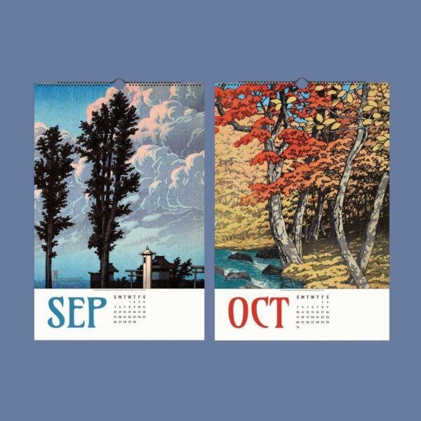 Kawase Hasui Wall Calendar - Japanese Woodblock Prints, Semi-Glossy Paper