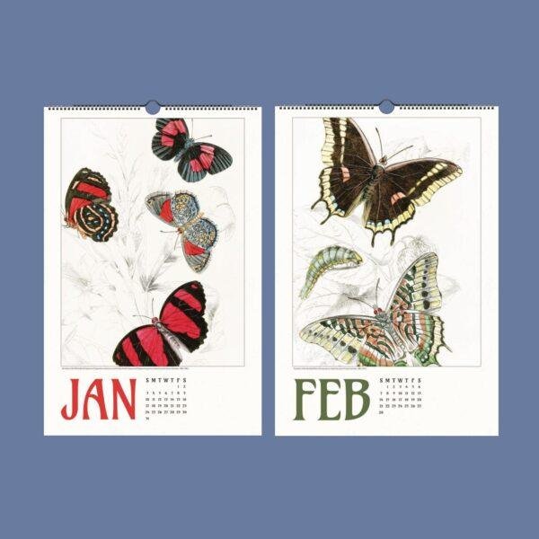 Butterfly Art Wall Calendar