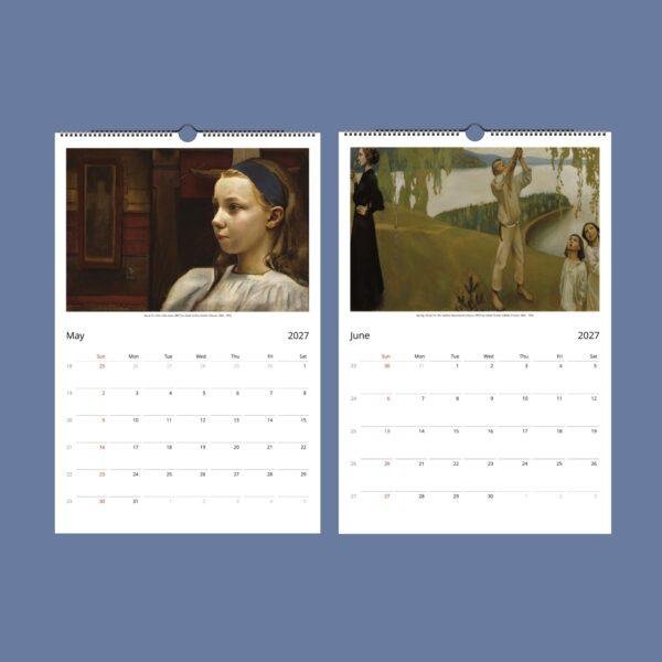 Akseli Gallen-Kallela Wall Calendar - Finnish Artist, Symbolism Art, Semi-Glossy Paper