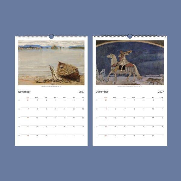 Akseli Gallen-Kallela Wall Calendar - Finnish Artist, Symbolism Art, Semi-Glossy Paper