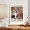 Antique Dog Art Calendar - Austrian Artist, Carl Reichert, Animal Lover Gift, Semi-Glossy Paper