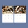 Antique Dog Art Calendar - Austrian Artist, Carl Reichert, Animal Lover Gift, Semi-Glossy Paper