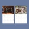 Antique Dog Art Calendar - Austrian Artist, Carl Reichert, Animal Lover Gift, Semi-Glossy Paper