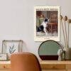 Antique Dog Art Calendar - Austrian Artist, Carl Reichert, Animal Lover Gift, Semi-Glossy Paper