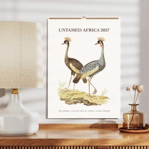 Untamed Africa Wall Calendar – Vintage Wildlife Art Prints, Semi-Glossy Paper