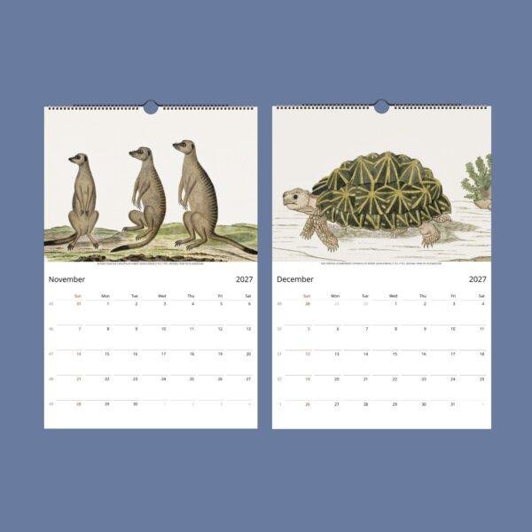 Untamed Africa Wall Calendar – Vintage Wildlife Art Prints, Semi-Glossy Paper