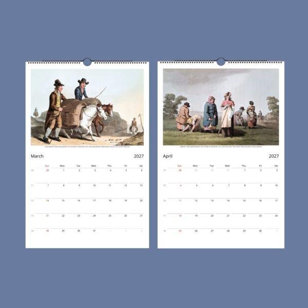Costume of Yorkshire Wall Calendar