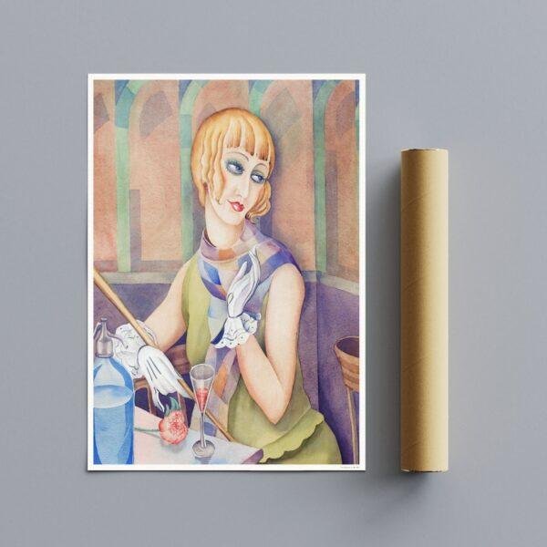 Gerda Wegener: "Lili Elbe", Danish painter, Equal Rights, Matte Poster