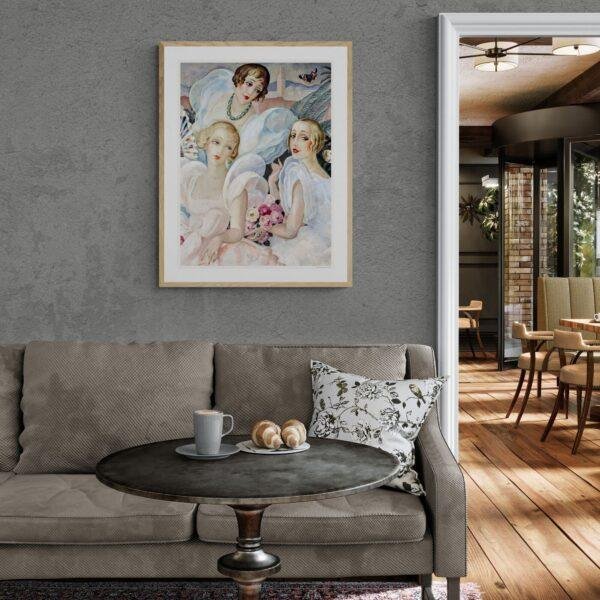 Gerda Wegener: "Les femmes fatales", Danish painter, Equal Rights, Matte Poster