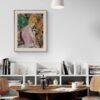 Gerda Wegener: "Lili Elbe with feather fan", Danish painter, Equal Rights, Matte Poster