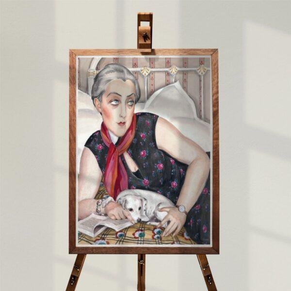 Gerda Wegener: "Woman with her Dog", Danish painter, Equal Rights, Matte Poster