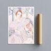 Gerda Wegener: "Young woman in a white Dress", Danish painter, Equal Rights, Matte Poster