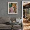Gerda Wegener: "Lili Elbe with feather fan", Danish painter, Equal Rights, Matte Poster