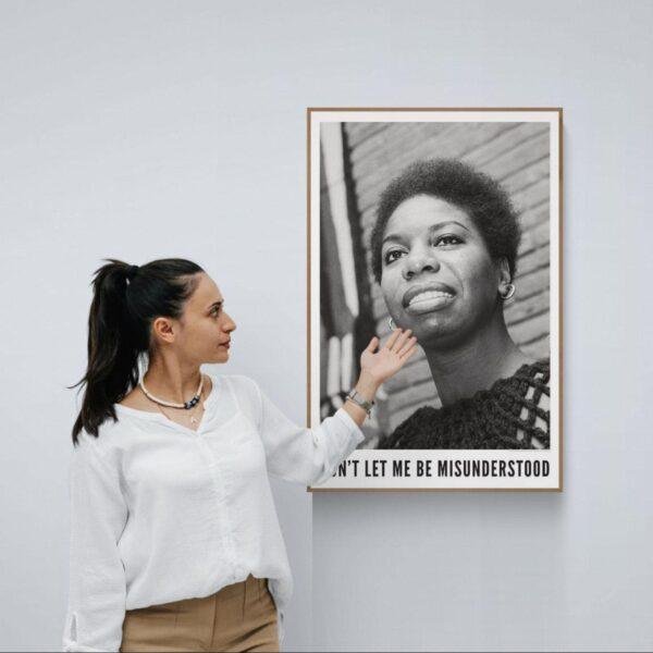 Jazz Poster Nina Simone Amsterdam, 1965 - Music Lover Gift, Gallery Matte
