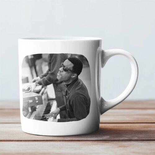 Stevie Wonder Coffee Mug, Custom Ceramic Mug for Jazz Musicians