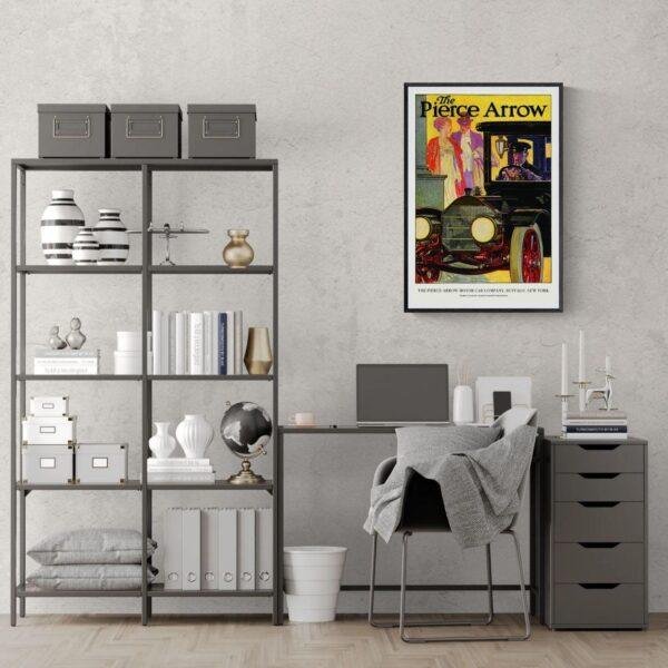 Vintage Car Poster - Pierce-Arrow Dual Valve Six, Automobile Art, Gallery Matte