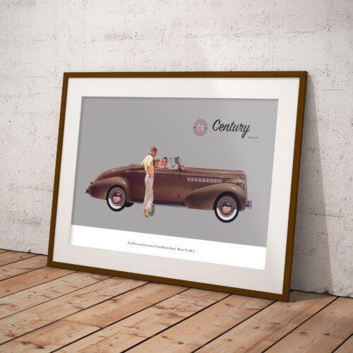 Buick Century Series 60 - Vintage Car Poster, Car Enthusiast Gifts, Gallery Matte