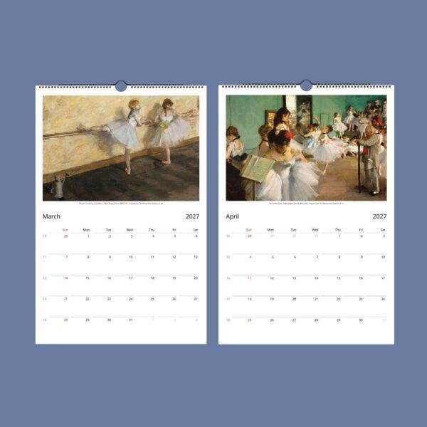 Edgar Degas Wall Calendar