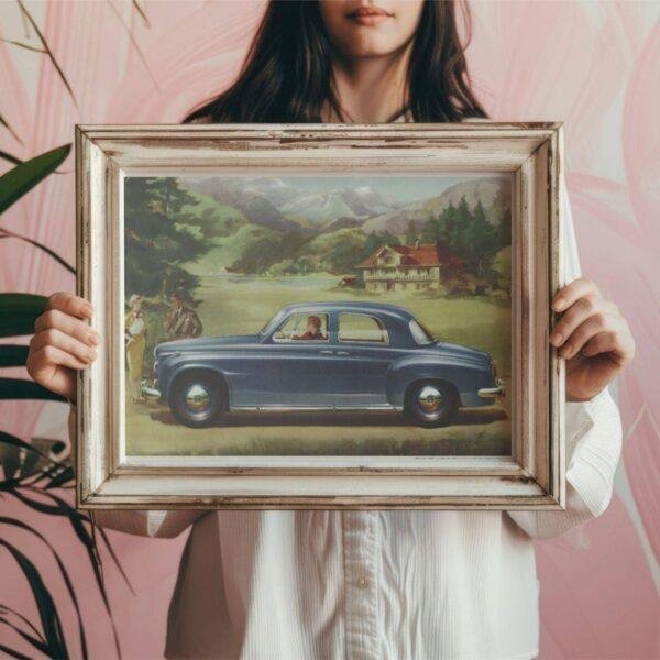 Rover P4 Print - Vintage Car Wall Art, Car Lover Gift, Gallery Matte