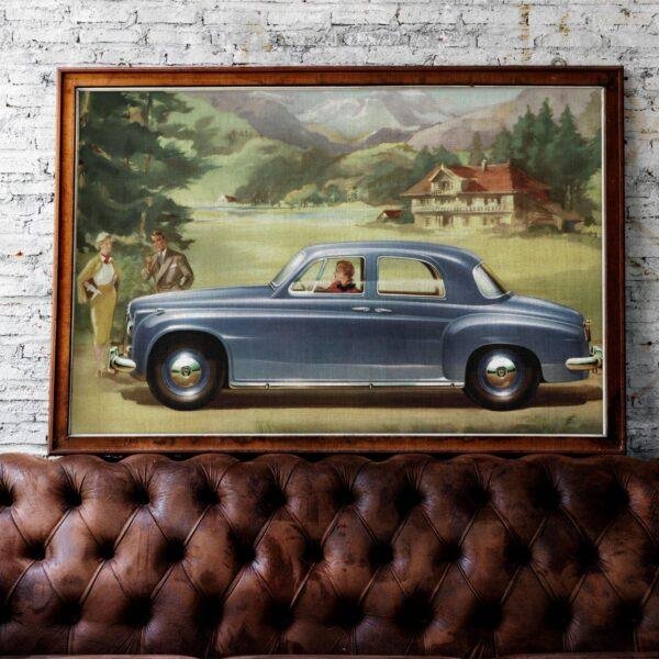 Rover P4 Print - Vintage Car Wall Art, Car Lover Gift, Gallery Matte