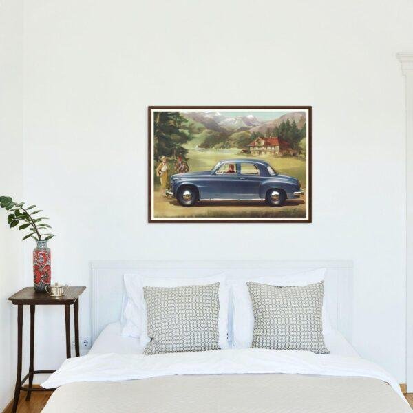 Rover P4 Print - Vintage Car Wall Art, Car Lover Gift, Gallery Matte