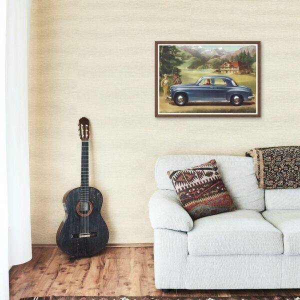 Rover P4 Print - Vintage Car Wall Art, Car Lover Gift, Gallery Matte
