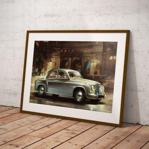 Rover P4 Print - Vintage Car Wall Art, Car Lover Gift, Gallery Matte