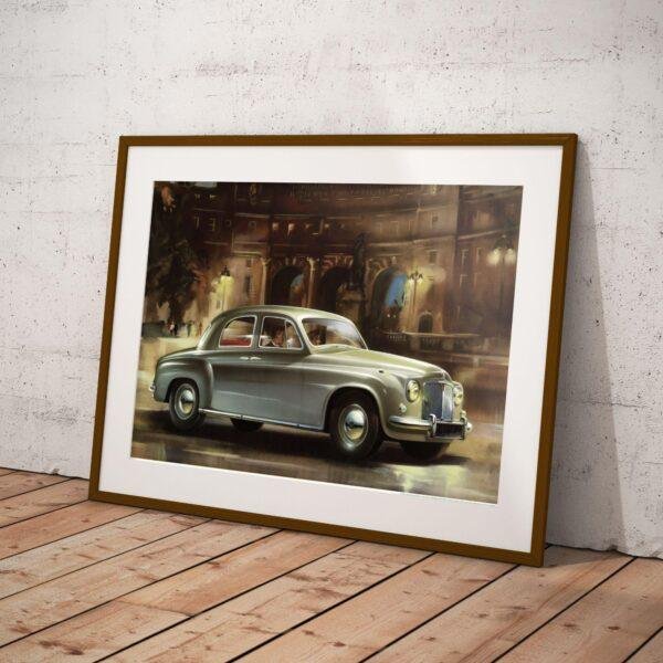 Rover P4 Print - Vintage Car Wall Art, Car Lover Gift, Gallery Matte