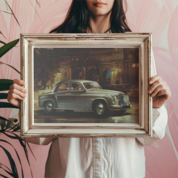 Rover P4 Print - Vintage Car Wall Art, Car Lover Gift, Gallery Matte