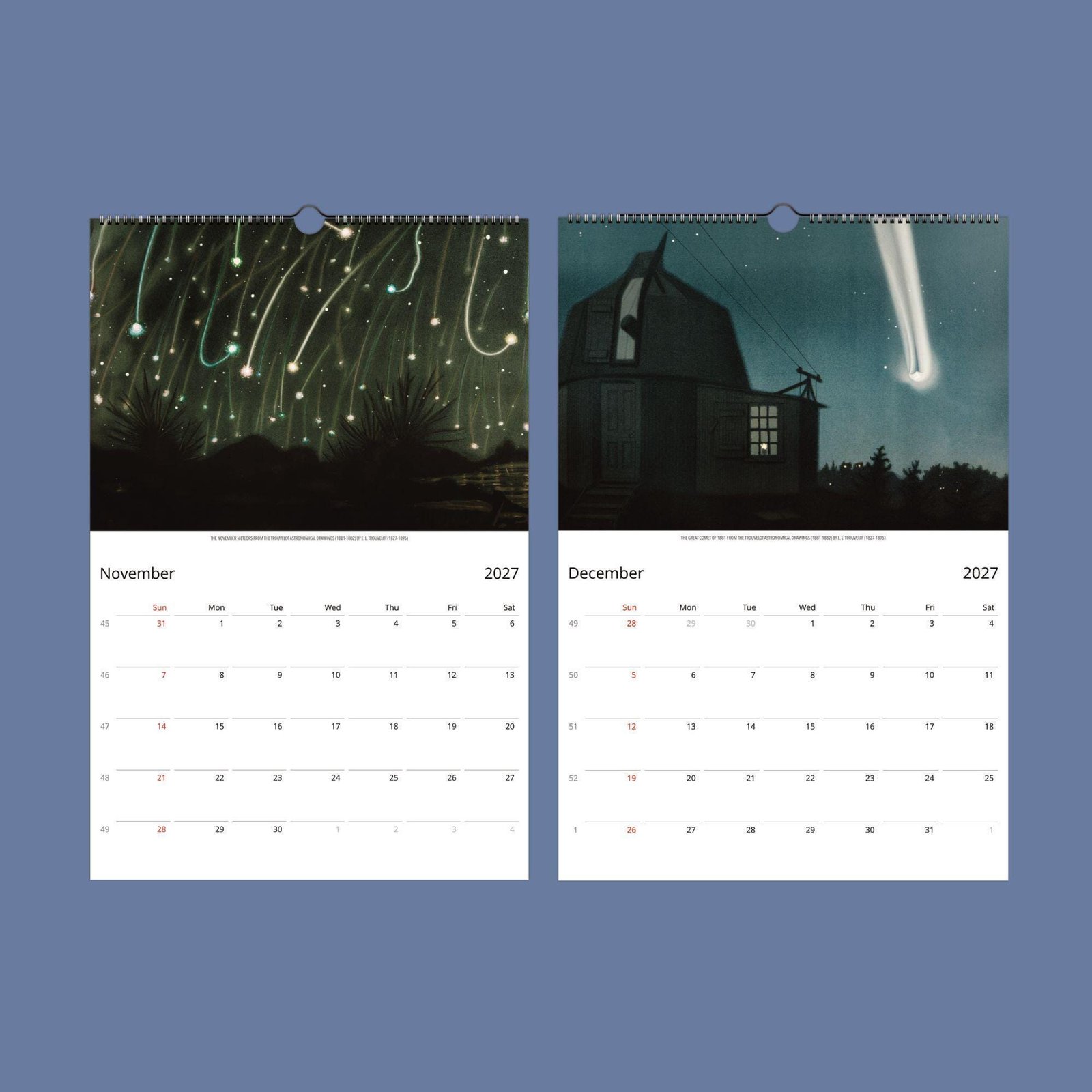 Trouvelot Wall Calendar
