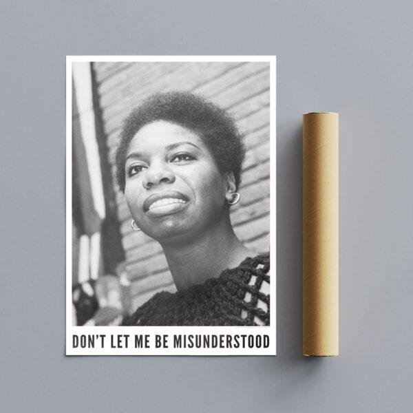 Jazz Poster Nina Simone Amsterdam, 1965 - Music Lover Gift, Gallery Matte