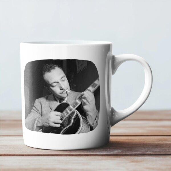 Django Reinhardt Coffee Mug, Custom Ceramic Mug for Jazz Musicians