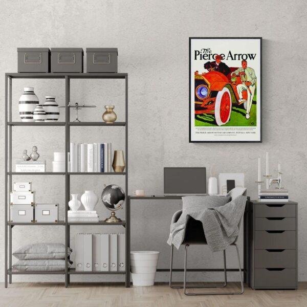 Vintage Car Poster - Pierce-Arrow Dual Valve Six, Automobile Art, Gallery Matte