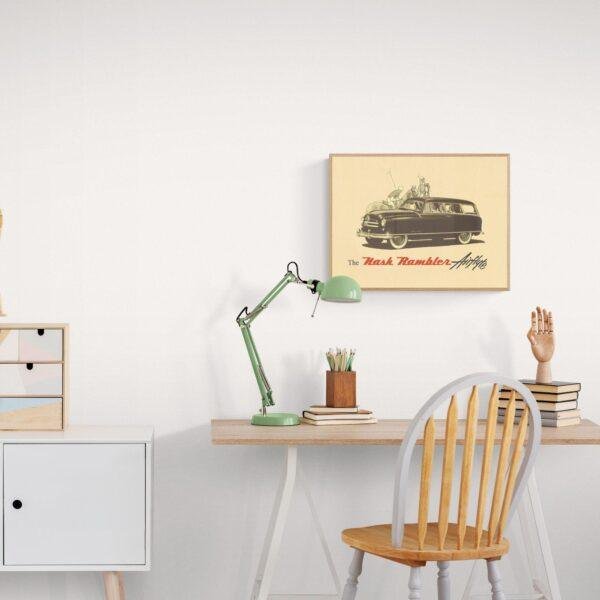 Vintage Car Poster Nash Rambler, American Motors, Car Enthusiast, Gallery Matte