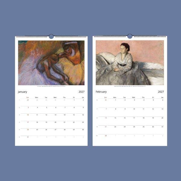 Edgar Degas Wall Calendar