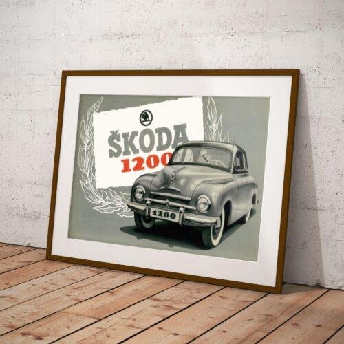 Skoda 1200 Print - Automotive Wall Art, Car Enthusiast Gift, Gallery Matte