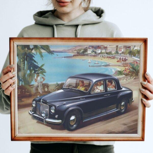 Rover P4 Print, - Vintage Car Poster, Automobile Art, Gallery Matte