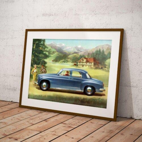 Rover P4 Print - Vintage Car Wall Art, Car Lover Gift, Gallery Matte
