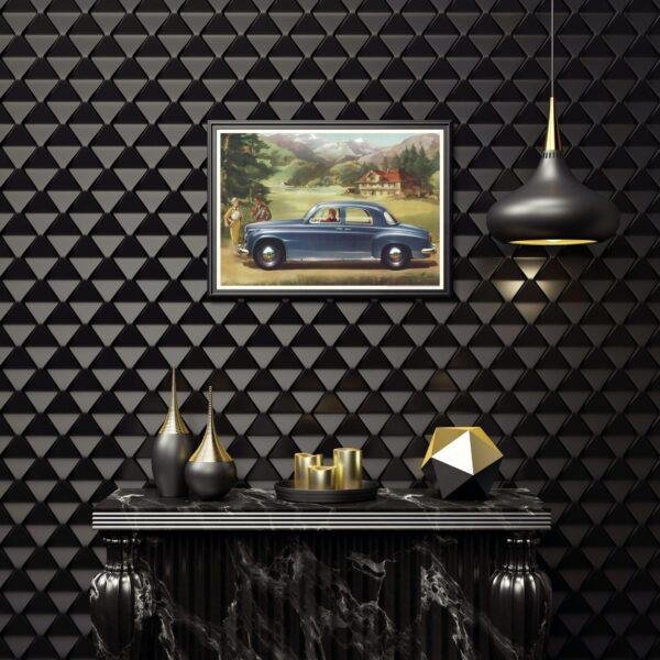 Rover P4 Print - Vintage Car Wall Art, Car Lover Gift, Gallery Matte