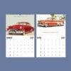 2027 vintage De Soto car wall calendar March and April