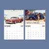 2027 vintage car calendar showing September and October pages